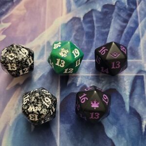Spindown Dice Magic the Gathering Set of 5 - Unique Set